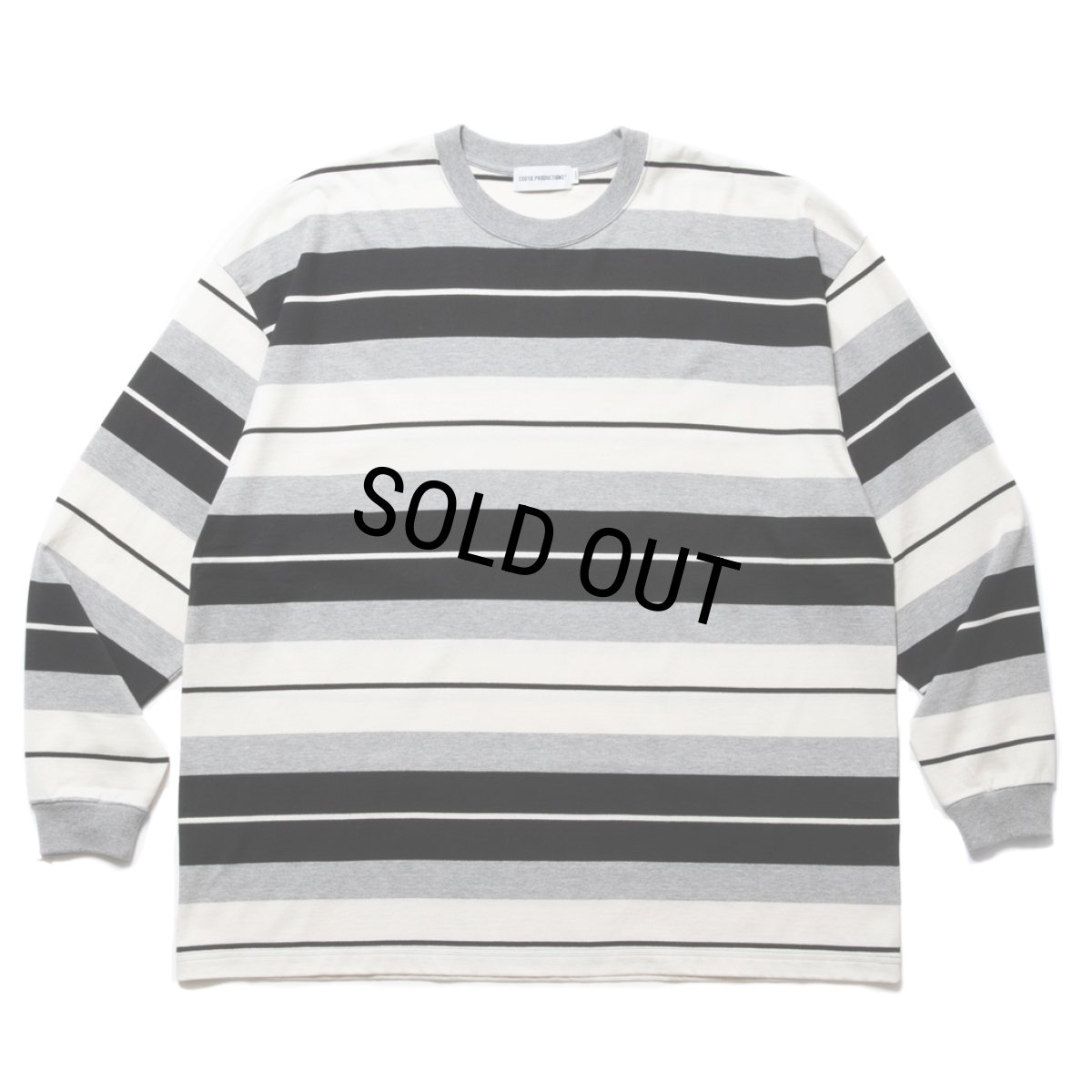 画像1: COOTIE PRODUCTIONS/Panel Border L/S Tee（Black/Ash Gray/White）［パネルボーダー長袖T-24春夏］ (1)