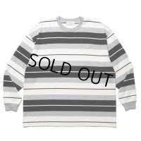 COOTIE PRODUCTIONS/Panel Border L/S Tee（Black/Ash Gray/White）［パネルボーダー長袖T-24春夏］