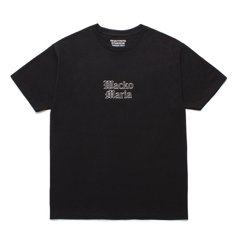 画像1: WACKO MARIA/TIM LEHI / T-SHIRT（BLACK）［刺繍+プリントT-24春夏］