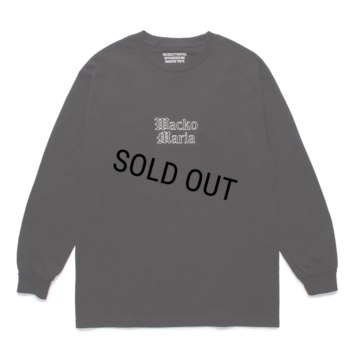 画像2: WACKO MARIA/TIM LEHI / LONG SLEEVE T-SHIRT（BLACK）［刺繍+プリント長袖T-24春夏］ (2)