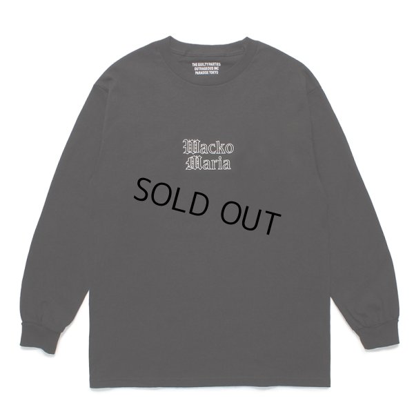 画像1: WACKO MARIA/LONG SLEEVE T-SHIRT（BLACK）［刺繍長袖T-24春夏］