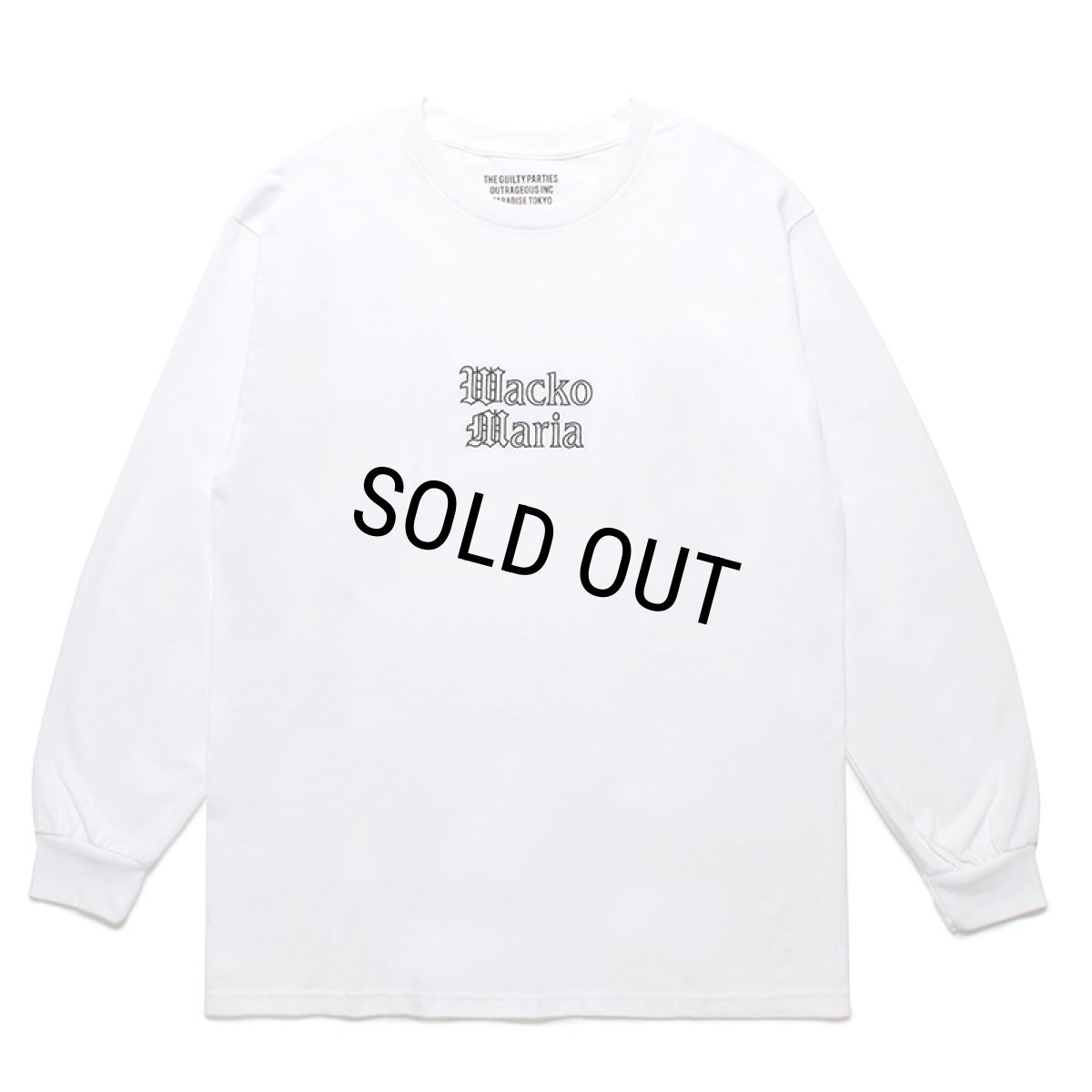 画像2: WACKO MARIA/TIM LEHI / LONG SLEEVE T-SHIRT（WHITE）［刺繍+プリント長袖T-24春夏］ (2)