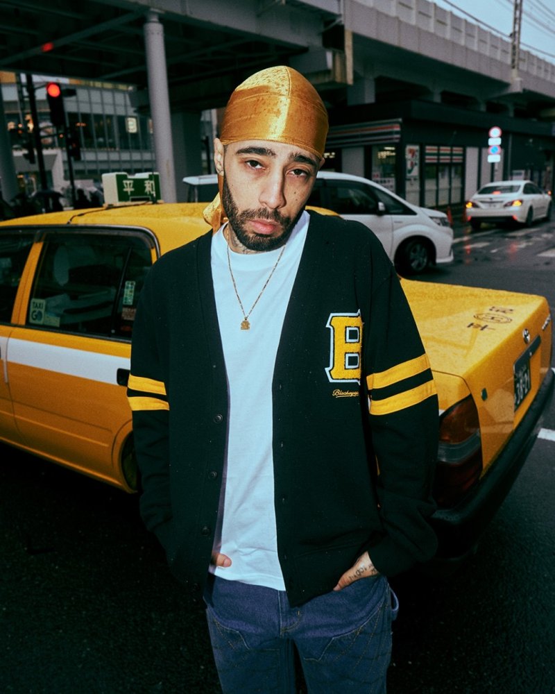 画像3: BlackEyePatch/JAGGED B LOGO SWEAT CARDIGAN (BLACK)