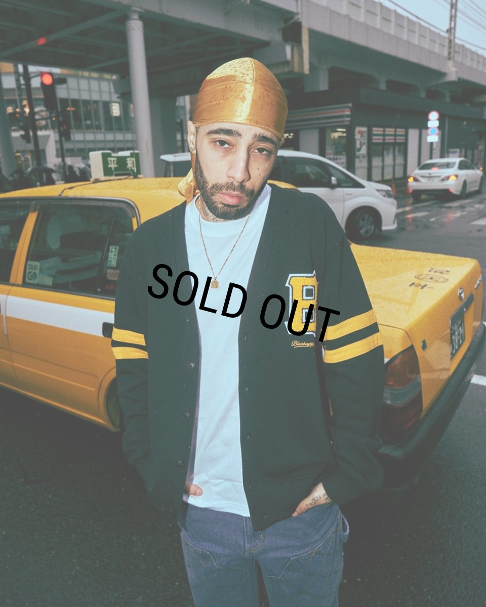 画像3: BlackEyePatch/JAGGED B LOGO SWEAT CARDIGAN （BLACK） (3)