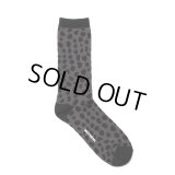 WACKO MARIA/LEOPARD JACQUARD SOCKS（GRAY）［レオパードジャガードソックス-24春夏］