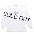WACKO MARIA/LONG SLEEVE T-SHIRT（WHITE）［刺繍長袖T-24春夏］