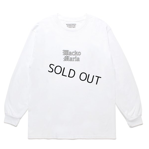 画像1: WACKO MARIA/LONG SLEEVE T-SHIRT（WHITE）［刺繍長袖T-24春夏］