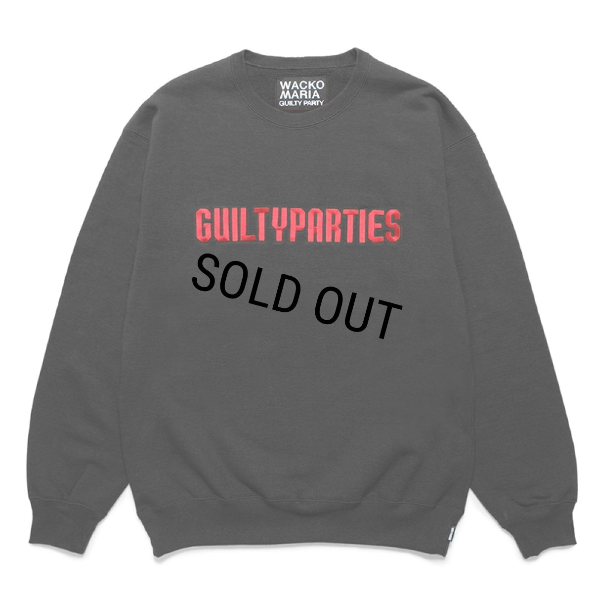 画像1: WACKO MARIA/HEAVY WEIGHT CREW NECK SWEAT SHIRT（BLACK）［クルーネックスウェット-24春夏］ (1)