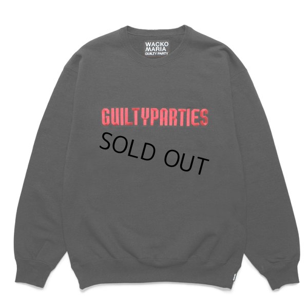 画像1: WACKO MARIA/HEAVY WEIGHT CREW NECK SWEAT SHIRT（BLACK）［クルーネックスウェット-24春夏］