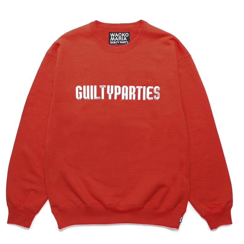画像1: WACKO MARIA/HEAVY WEIGHT CREW NECK SWEAT SHIRT（RED）［クルーネックスウェット-24春夏］