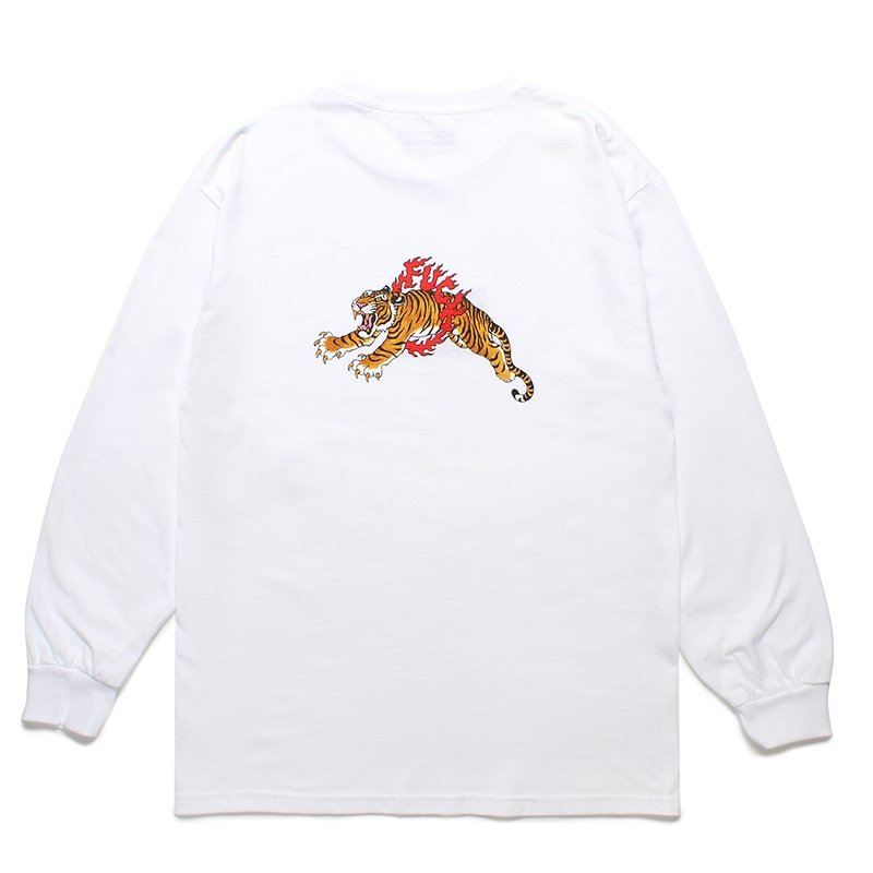 画像2: WACKO MARIA/TIM LEHI / LONG SLEEVE T-SHIRT（WHITE）［刺繍+プリント長袖T-24春夏］