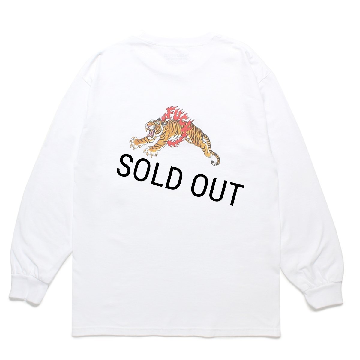 画像1: WACKO MARIA/TIM LEHI / LONG SLEEVE T-SHIRT（WHITE）［刺繍+プリント長袖T-24春夏］ (1)