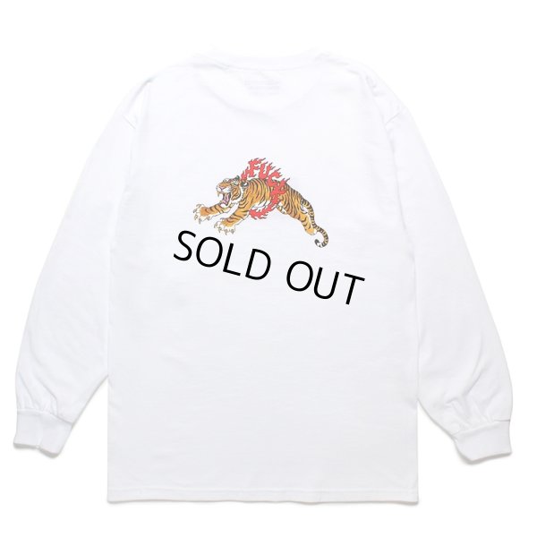 画像1: WACKO MARIA/TIM LEHI / LONG SLEEVE T-SHIRT（WHITE）［刺繍+プリント長袖T-24春夏］