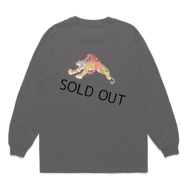 画像1: WACKO MARIA/TIM LEHI / LONG SLEEVE T-SHIRT（BLACK）［刺繍+プリント長袖T-24春夏］