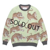 WACKO MARIA/TIM LEHI / JACQUARD KNIT SWEATER （L-GREEN）［ジャガードセーター-24春夏］