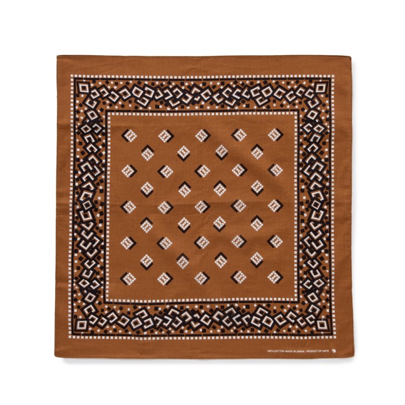 画像1: RATS/BANDANA（BROWN）［バンダナ-24春夏］