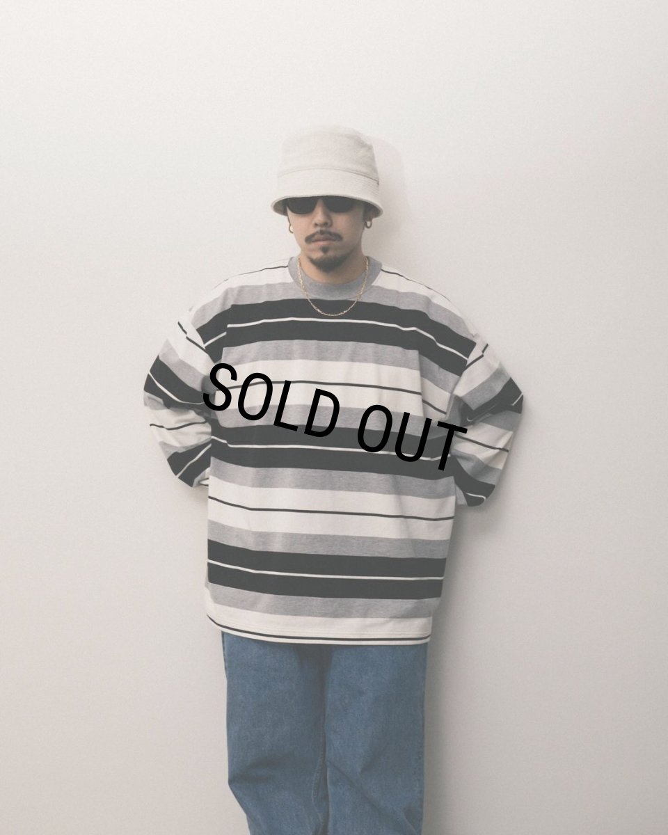 画像4: COOTIE PRODUCTIONS/Panel Border L/S Tee（Black/Ash Gray/White）［パネルボーダー長袖T-24春夏］ (4)