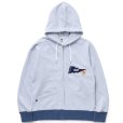 画像1: RATS/TRIM ZIP HOODIE（HEATHER BLUE）［トリムジップフーディー-24春夏］ (1)