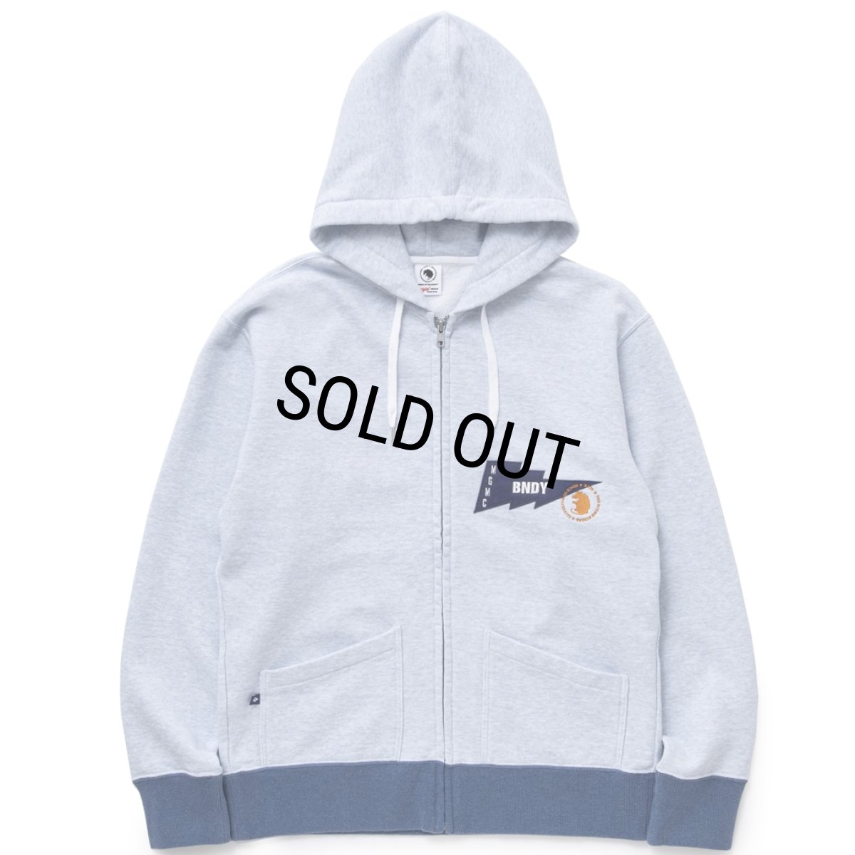 画像1: RATS/TRIM ZIP HOODIE（HEATHER BLUE）［トリムジップフーディー-24春夏］ (1)