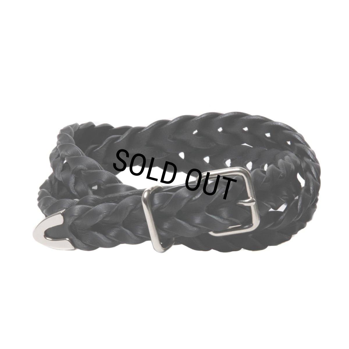 画像1: COOTIE PRODUCTIONS/Leather Braid Belt（Silver）［レザーブレイドベルト-24春夏］ (1)