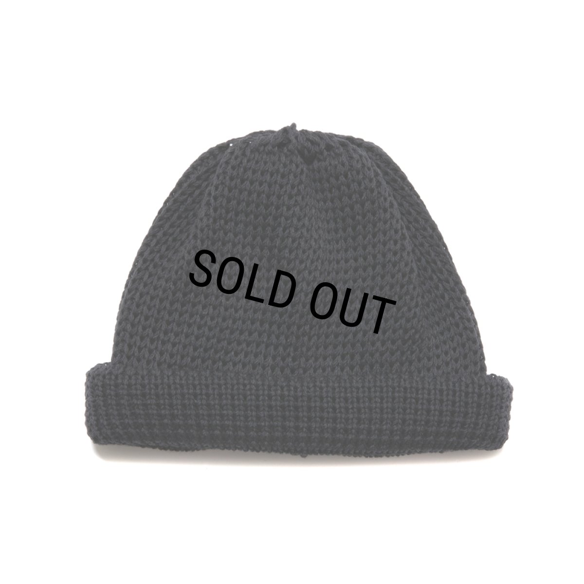 画像1: COOTIE PRODUCTIONS/Lowgauge Roll Up Beanie（Black）［ロールアップビーニー-24春夏］ (1)