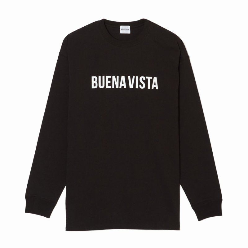 画像1: BUENA VISTA/BUENA VISTA LOGO L/S（BLACK）［プリント長袖T-24春夏］
