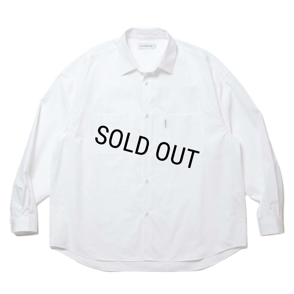 画像1: COOTIE PRODUCTIONS/120/2 Broad L/S Shirt（White）［ブロードシャツ-24春夏］ (1)