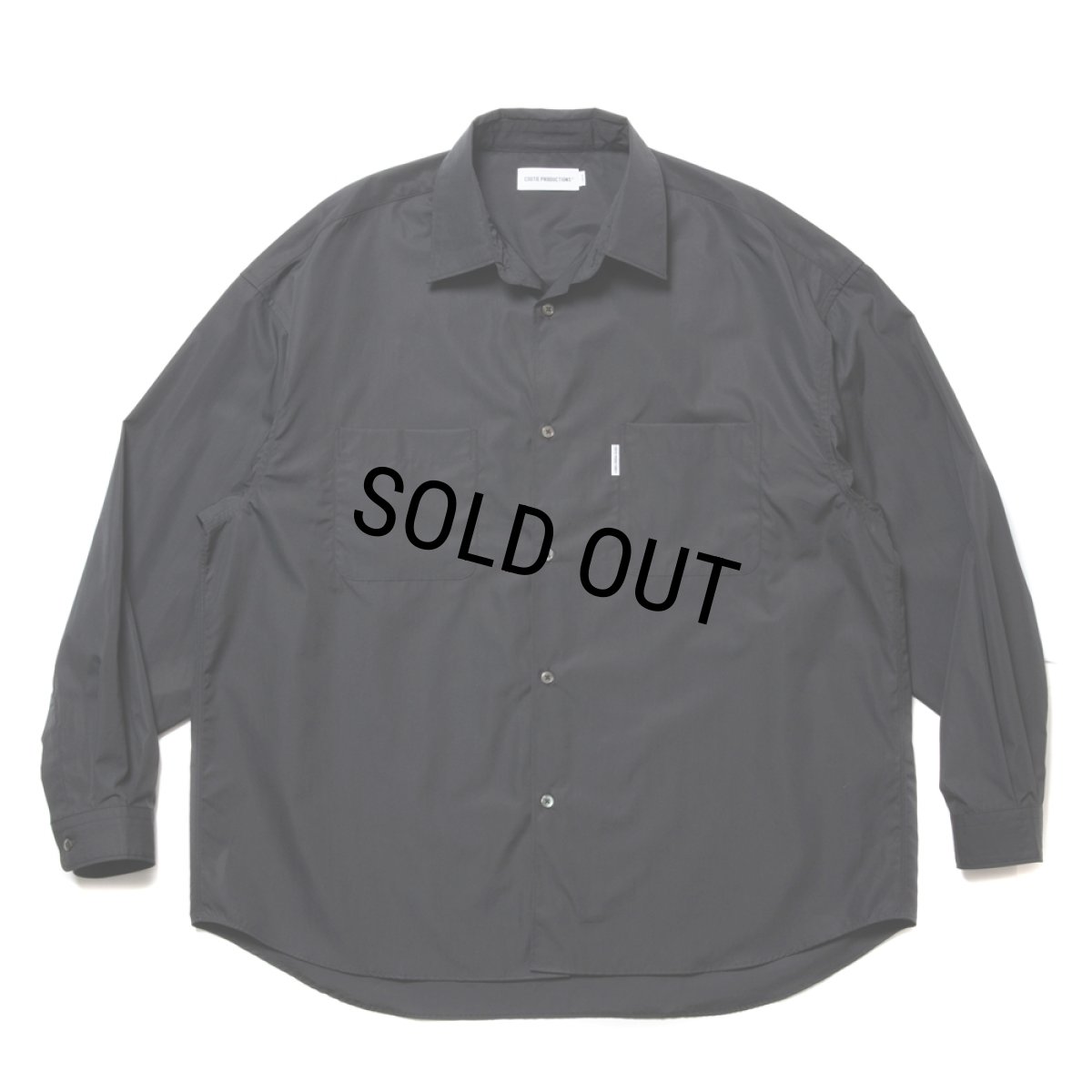 画像1: COOTIE PRODUCTIONS/120/2 Broad L/S Shirt（Black）［ブロードシャツ-24春夏］ (1)