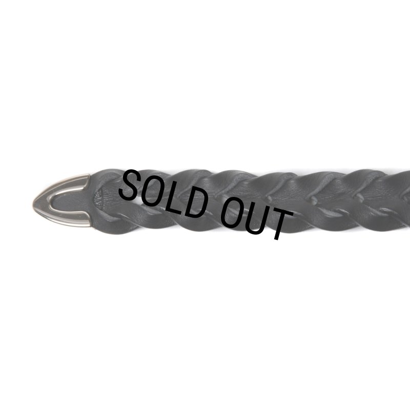 COOTIE PRODUCTIONS/Leather Braid Belt（Silver）［レザーブレイド