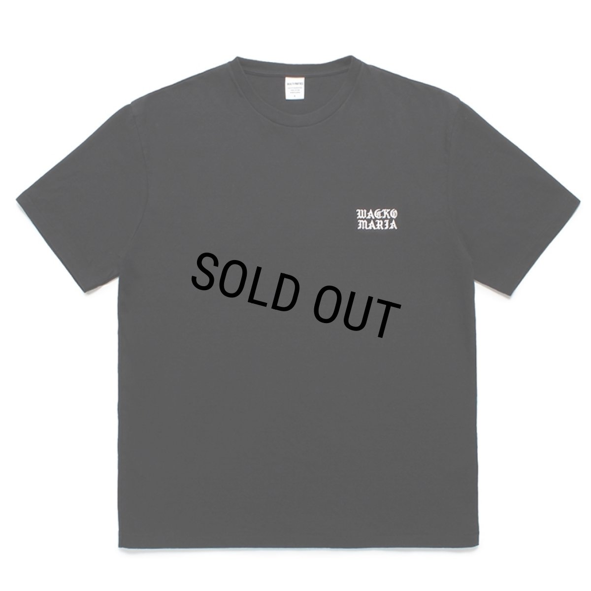 画像1: WACKO MARIA/WASHED HEAVY WEIGHT T-SHIRT（BLACK）［刺繍T-24春夏］ (1)