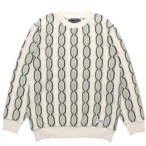 他の写真1: WACKO MARIA/STRIPED JACQUARD KNIT SWEATER（TYPE-2）（BEIGE）［ストライプジャガードセーター-24春夏］