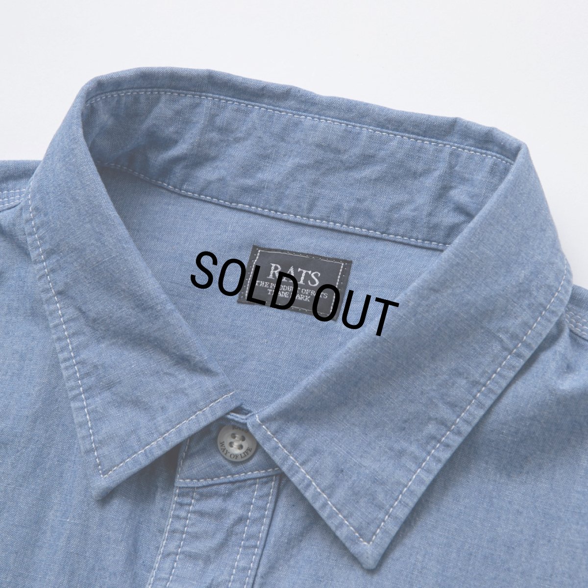 画像3: 【30%OFF】RATS/CHAMBRAY SHIRT（INDIGO）［シャンブレーシャツ-24春夏］ (3)