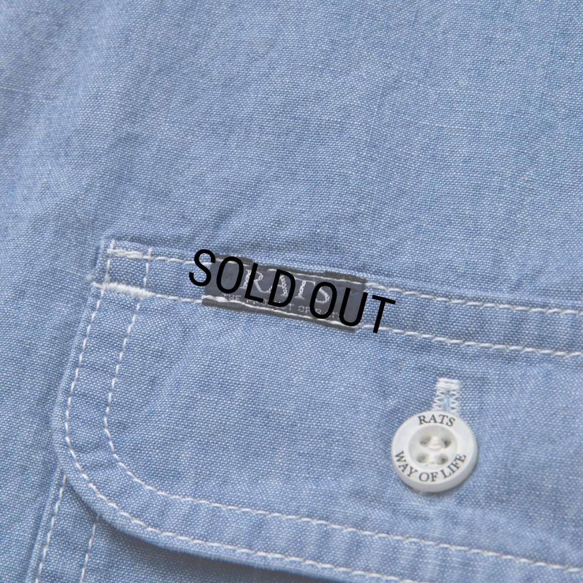 画像4: 【30%OFF】RATS/CHAMBRAY SHIRT（INDIGO）［シャンブレーシャツ-24春夏］ (4)