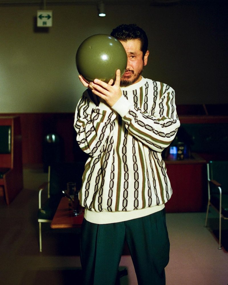 画像2: WACKO MARIA/STRIPED JACQUARD KNIT SWEATER（TYPE-1）（BEIGE）［ストライプジャガードセーター-24春夏］