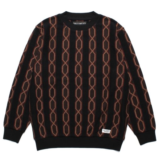 他の写真1: WACKO MARIA/STRIPED JACQUARD KNIT SWEATER（TYPE-2）（BLACK）［ストライプジャガードセーター-24春夏］