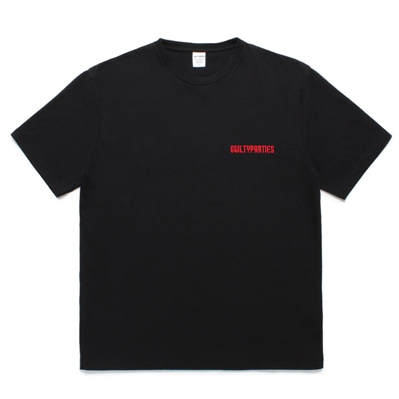 画像1: WACKO MARIA/WASHED HEAVY WEIGHT T-SHIRT（BLACK）［刺繍T-24春夏］