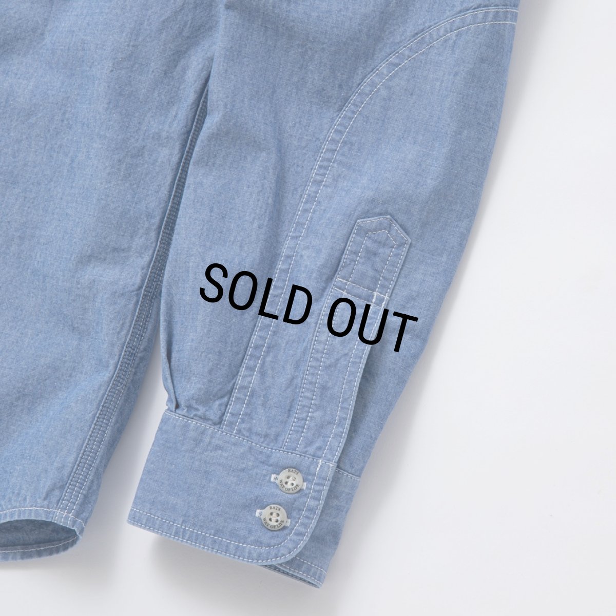 画像6: 【30%OFF】RATS/CHAMBRAY SHIRT（INDIGO）［シャンブレーシャツ-24春夏］ (6)