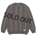 WACKO MARIA/STRIPED JACQUARD KNIT SWEATER（TYPE-1）（BLACK）［ストライプジャガードセーター-24春夏］