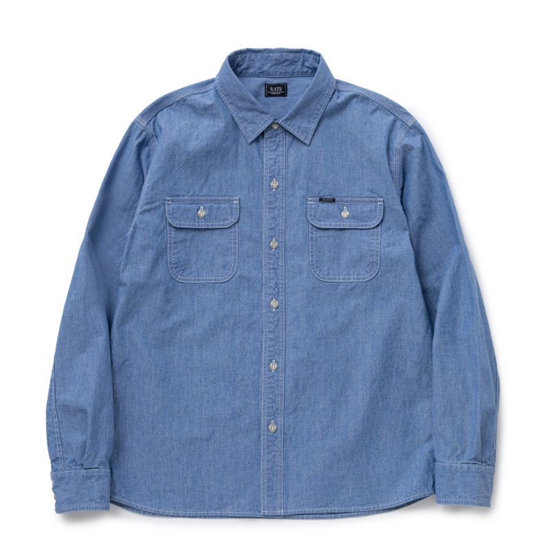 画像1: 【30%OFF】RATS/CHAMBRAY SHIRT（INDIGO）［シャンブレーシャツ-24春夏］