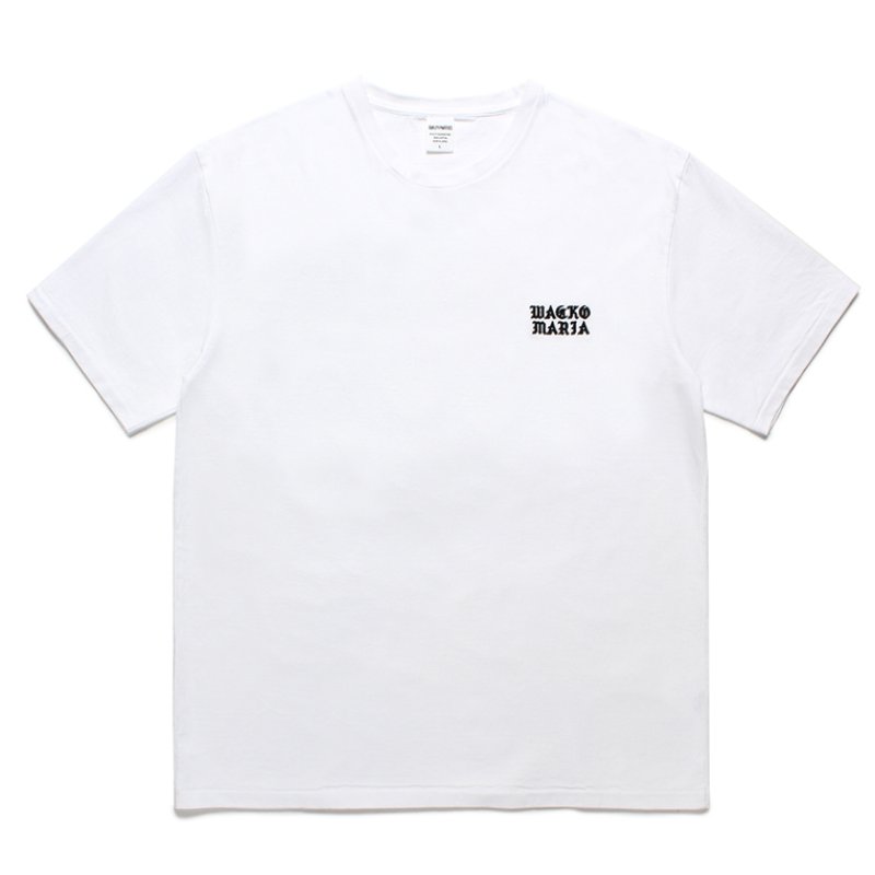 画像1: WACKO MARIA/WASHED HEAVY WEIGHT T-SHIRT（WHITE）［刺繍T-24春夏］
