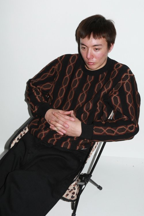 他の写真2: WACKO MARIA/STRIPED JACQUARD KNIT SWEATER（TYPE-2）（BLACK）［ストライプジャガードセーター-24春夏］