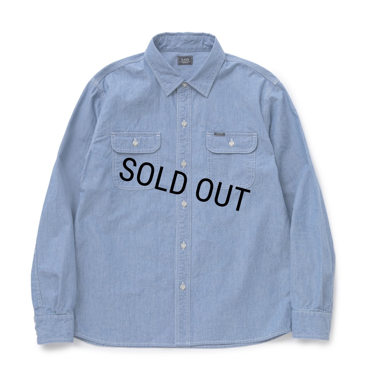 画像1: 【30%OFF】RATS/CHAMBRAY SHIRT（INDIGO）［シャンブレーシャツ-24春夏］ (1)
