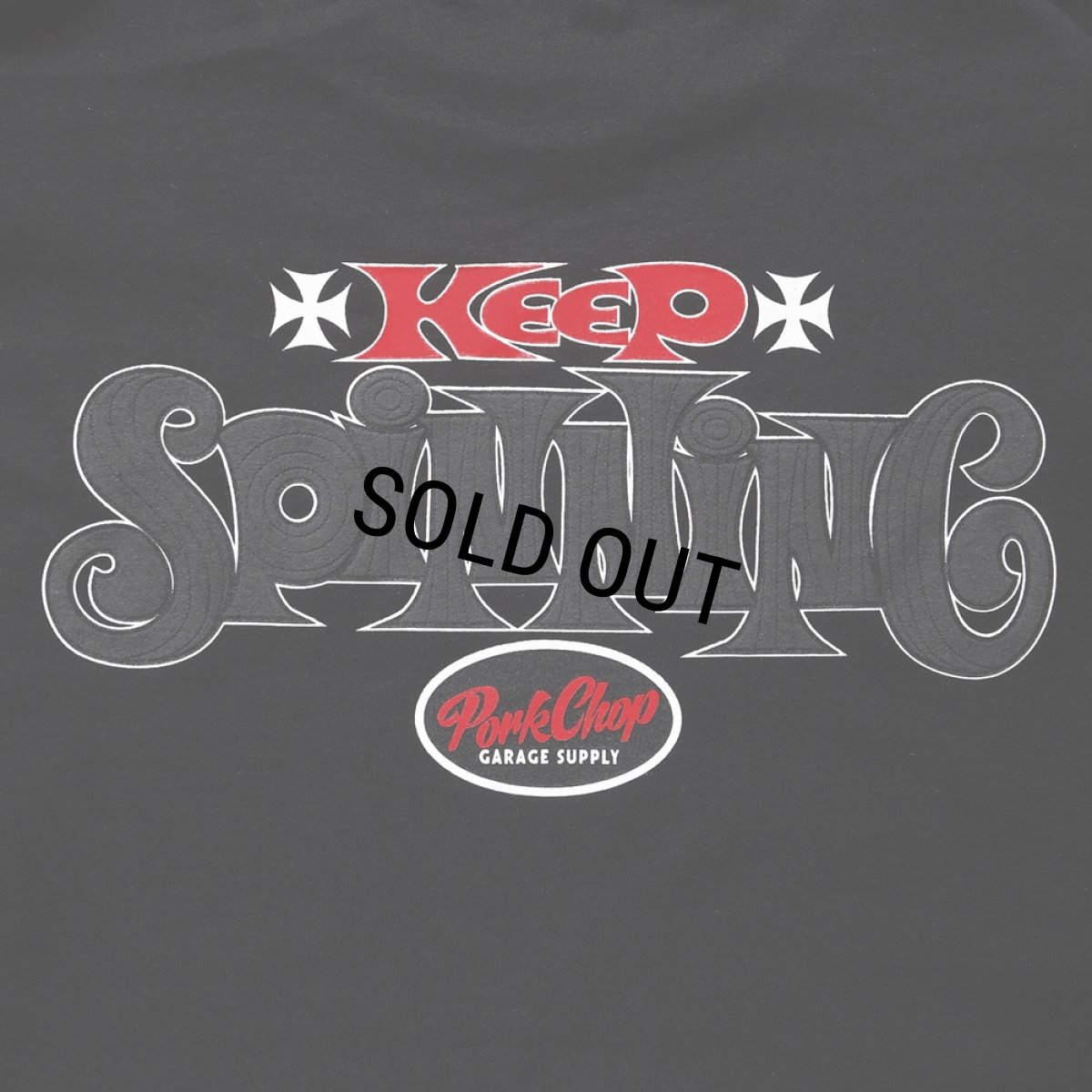 画像4: PORKCHOP/SPINNING L/S TEE（BLACK）［プリント長袖T-24春夏］ (4)