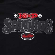 画像4: PORKCHOP/SPINNING L/S TEE（BLACK）［プリント長袖T-24春夏］ (4)