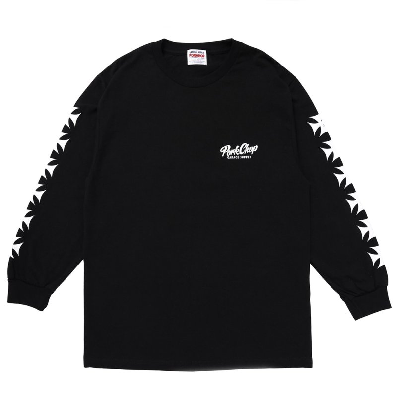 画像1: PORKCHOP/SPINNING L/S TEE（BLACK）［プリント長袖T-24春夏］