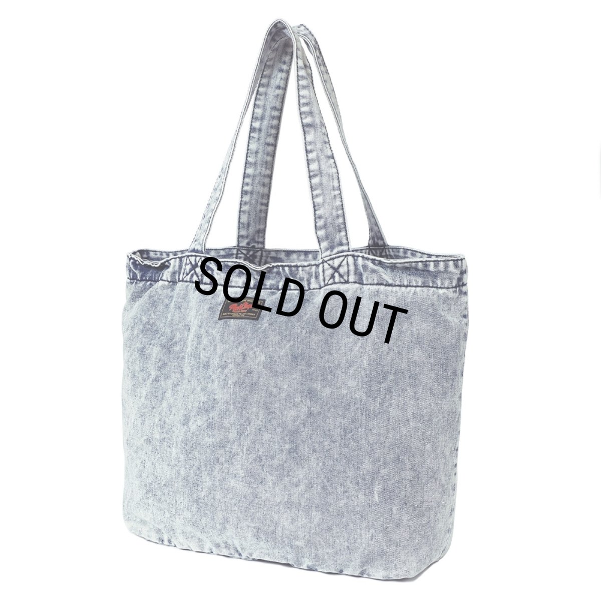 画像2: PORKCHOP/SPINNING DENIM TOTEBAG（CHEMICAL WASH DENIM）［デニムトートバッグ-24春夏］ (2)