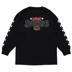 画像1: PORKCHOP/SPINNING L/S TEE（BLACK）［プリント長袖T-24春夏］ (1)