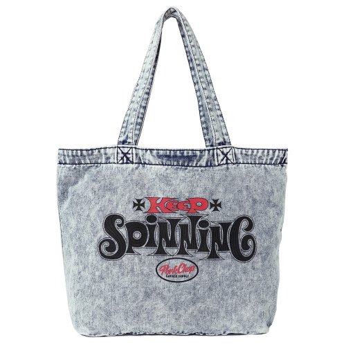 他の写真1: PORKCHOP/SPINNING DENIM TOTEBAG（CHEMICAL WASH DENIM）［デニムトートバッグ-24春夏］