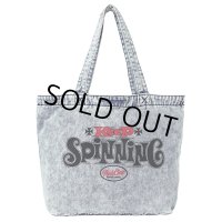 PORKCHOP/SPINNING DENIM TOTEBAG（CHEMICAL WASH DENIM）［デニムトートバッグ-24春夏］