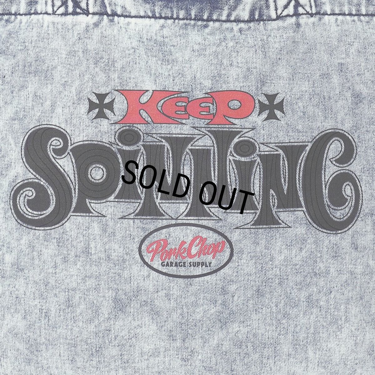 画像4: PORKCHOP/SPINNING DENIM TOTEBAG（CHEMICAL WASH DENIM）［デニムトートバッグ-24春夏］ (4)